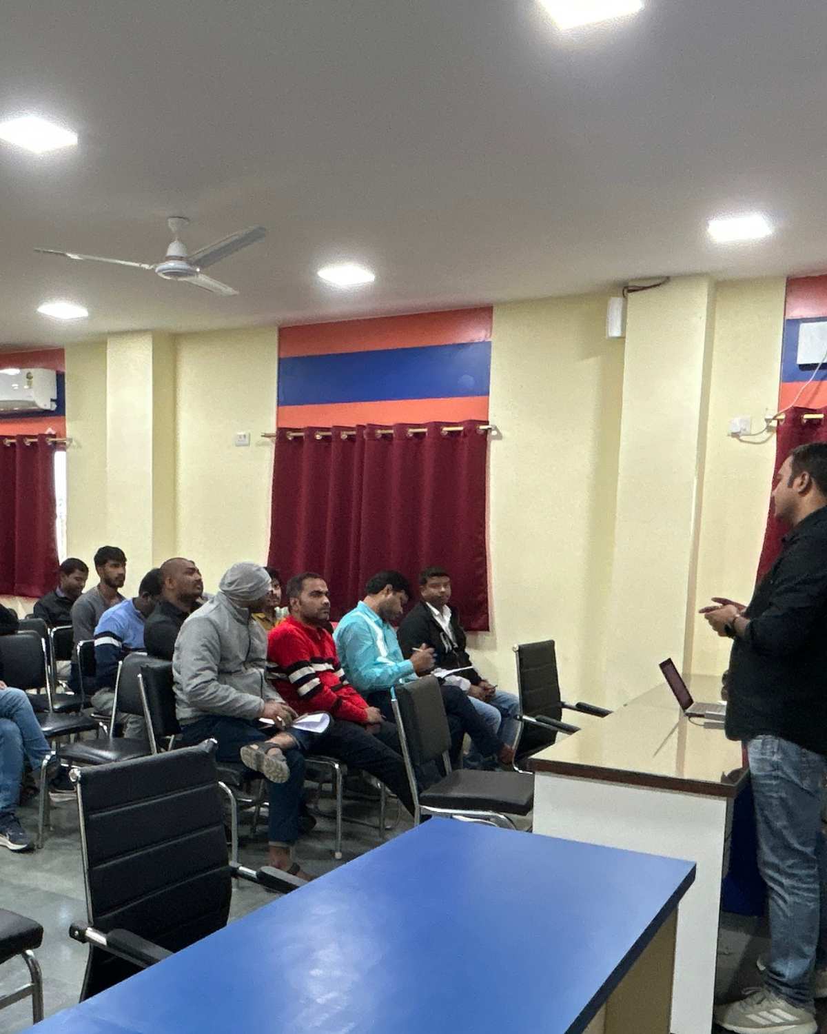 Training college staff members at a Polytechnic institute